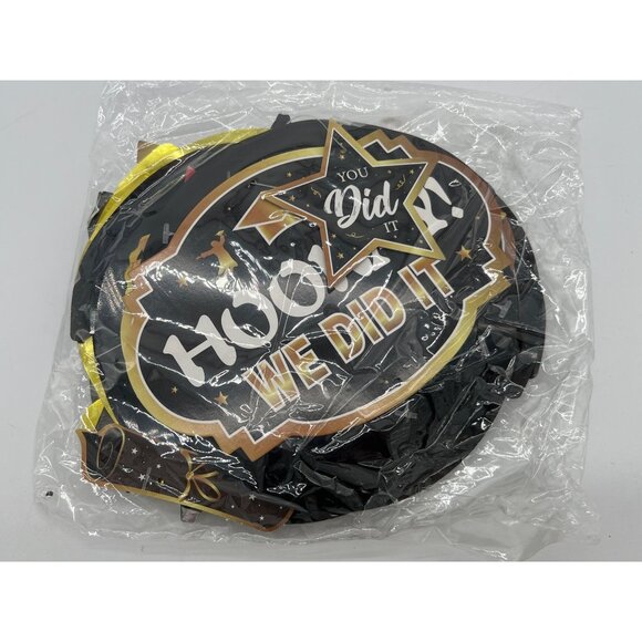 Graduation Swirl Decorations Set Black & Gold 2022 Congrats Grad Party Supplies - Picture 1 of 7